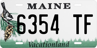 ME license plate 6354TF