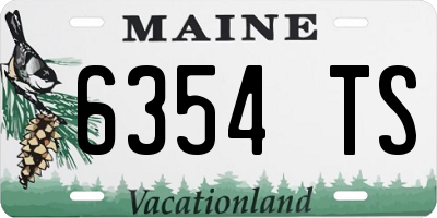 ME license plate 6354TS