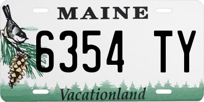 ME license plate 6354TY