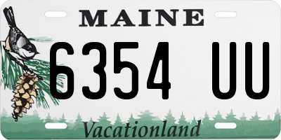 ME license plate 6354UU