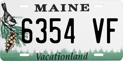 ME license plate 6354VF