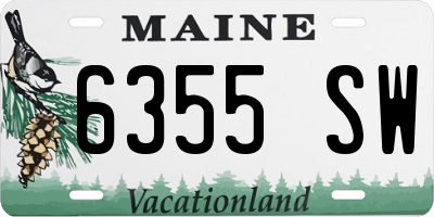 ME license plate 6355SW