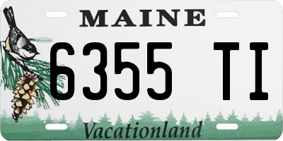 ME license plate 6355TI