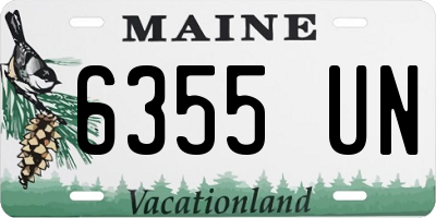 ME license plate 6355UN