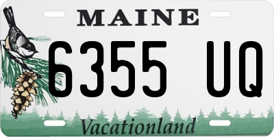 ME license plate 6355UQ