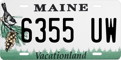 ME license plate 6355UW