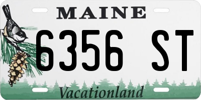 ME license plate 6356ST