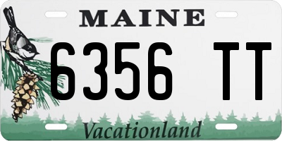 ME license plate 6356TT