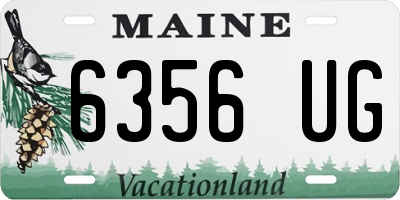 ME license plate 6356UG