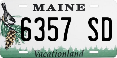 ME license plate 6357SD