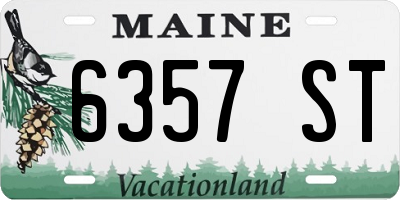 ME license plate 6357ST