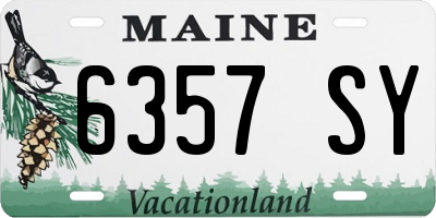 ME license plate 6357SY