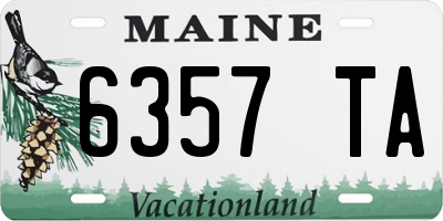ME license plate 6357TA