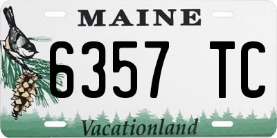 ME license plate 6357TC