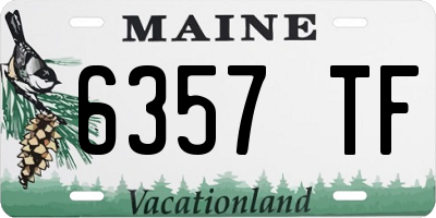 ME license plate 6357TF
