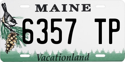 ME license plate 6357TP