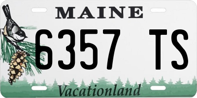 ME license plate 6357TS