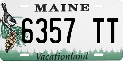 ME license plate 6357TT