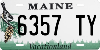 ME license plate 6357TY