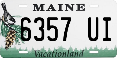 ME license plate 6357UI