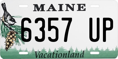 ME license plate 6357UP