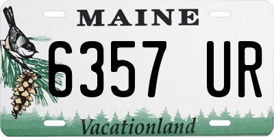 ME license plate 6357UR