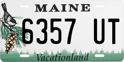 ME license plate 6357UT