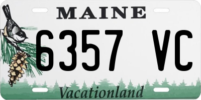 ME license plate 6357VC