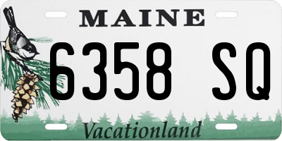ME license plate 6358SQ