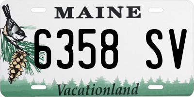 ME license plate 6358SV