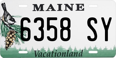 ME license plate 6358SY