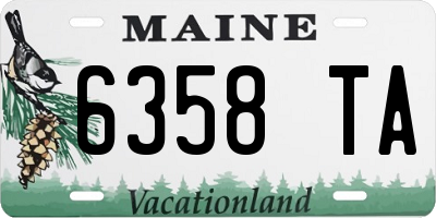 ME license plate 6358TA