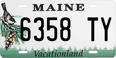 ME license plate 6358TY