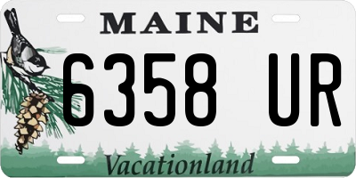 ME license plate 6358UR