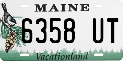 ME license plate 6358UT