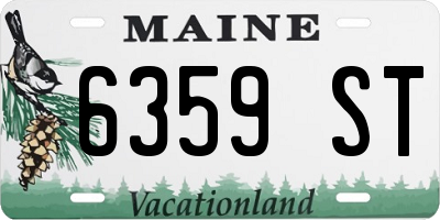 ME license plate 6359ST