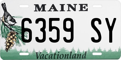 ME license plate 6359SY