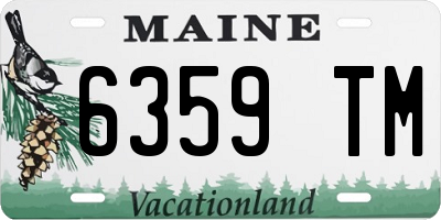 ME license plate 6359TM