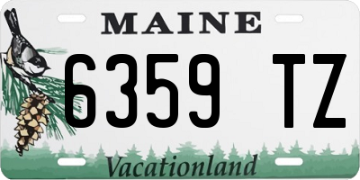 ME license plate 6359TZ