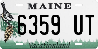 ME license plate 6359UT