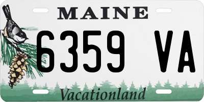 ME license plate 6359VA