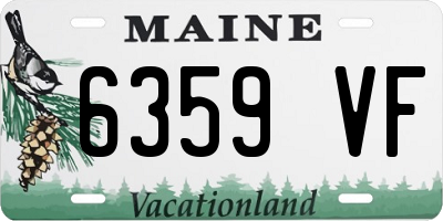 ME license plate 6359VF