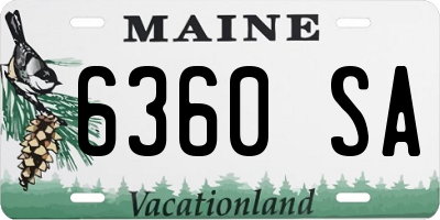 ME license plate 6360SA