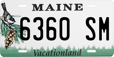 ME license plate 6360SM