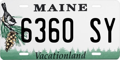 ME license plate 6360SY