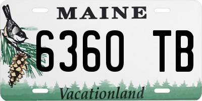 ME license plate 6360TB