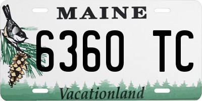ME license plate 6360TC