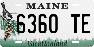 ME license plate 6360TE