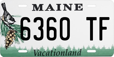 ME license plate 6360TF
