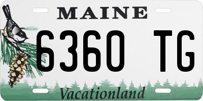 ME license plate 6360TG